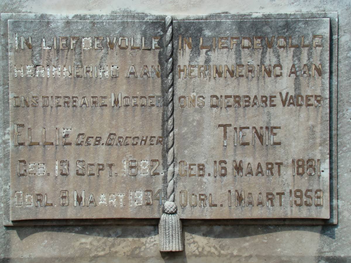 ?? Tienie 1881-1958 &amp; Ellie BRECHER 1882-1934
