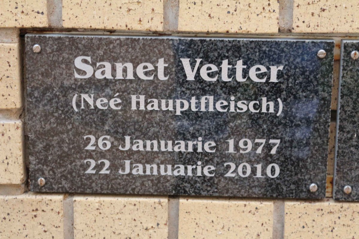 VETTER Sanet nee HAUPTFLEISCH 1977-2010