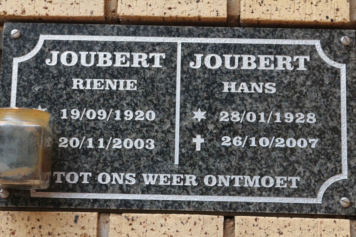 JOUBERT Hans 1928-2007 &amp; Rienie 1920-2003