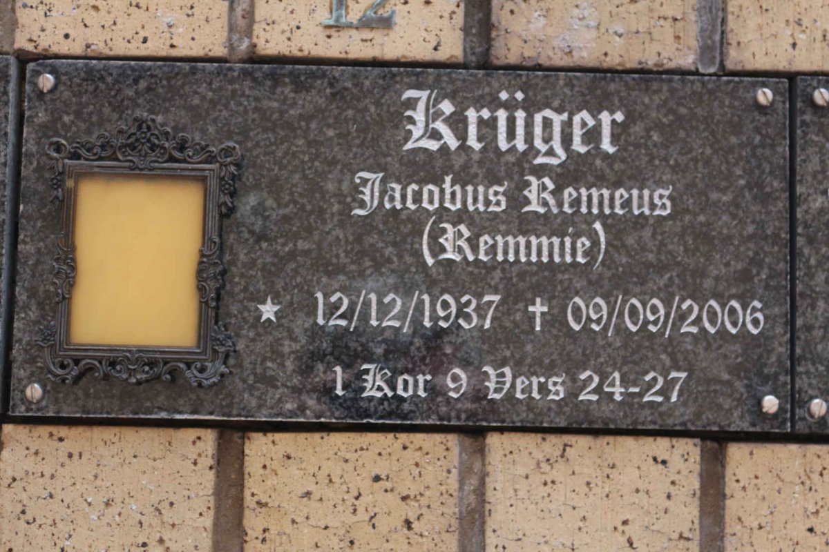 KRUGER Jacobus Remeus 1937-2006