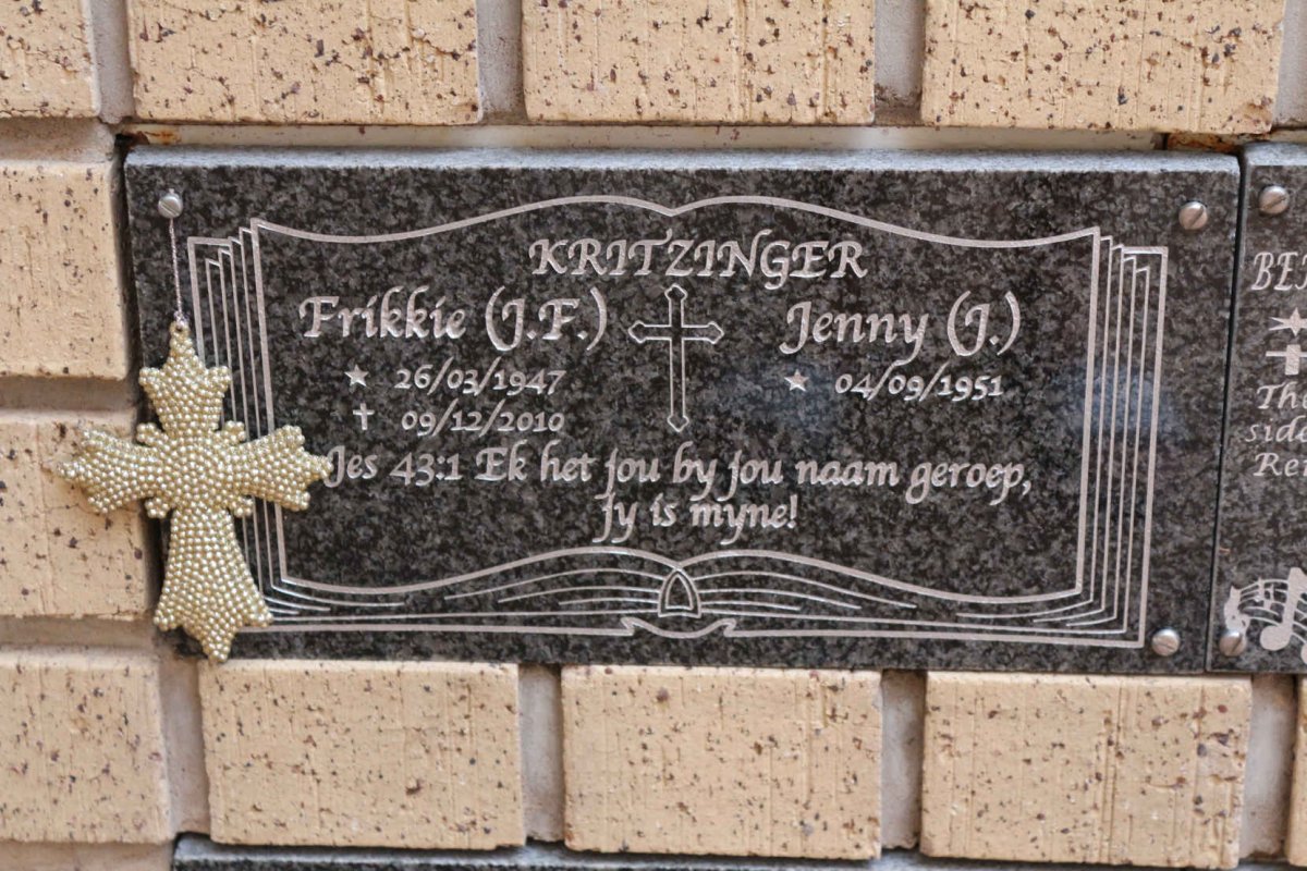 KRITZINGER J.F. 1947-2010 &amp; J. 1951-