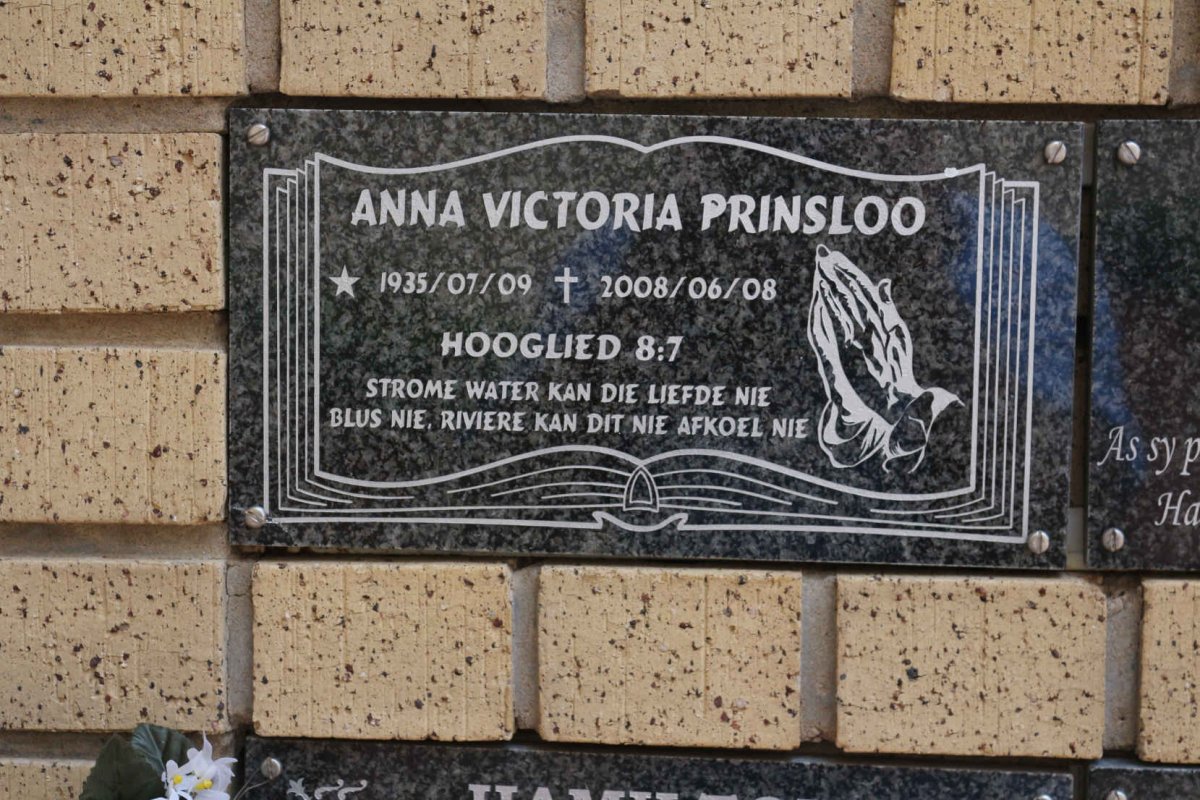 PRINSLOO Anna Victoria 1935-2008
