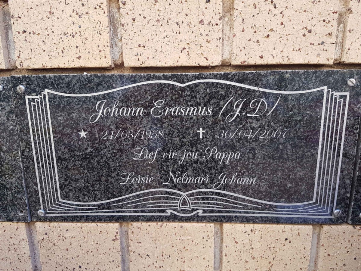 ERASMUS J.D. 1958-2007
