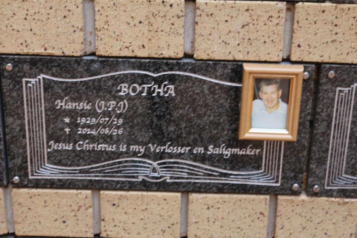 BOTHA J.P.J. 1929-2014