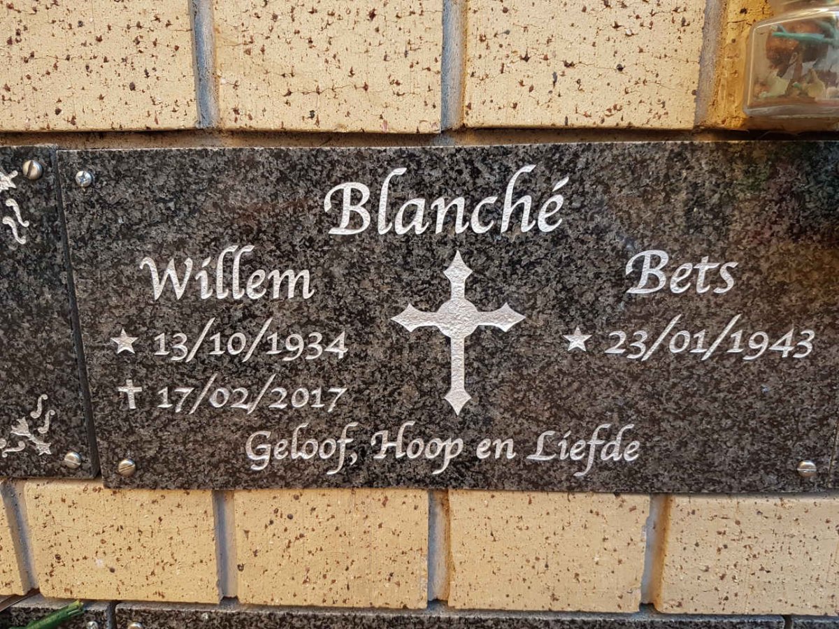 BLANCHE Willem 1934-2017 &amp; Bets 1943-