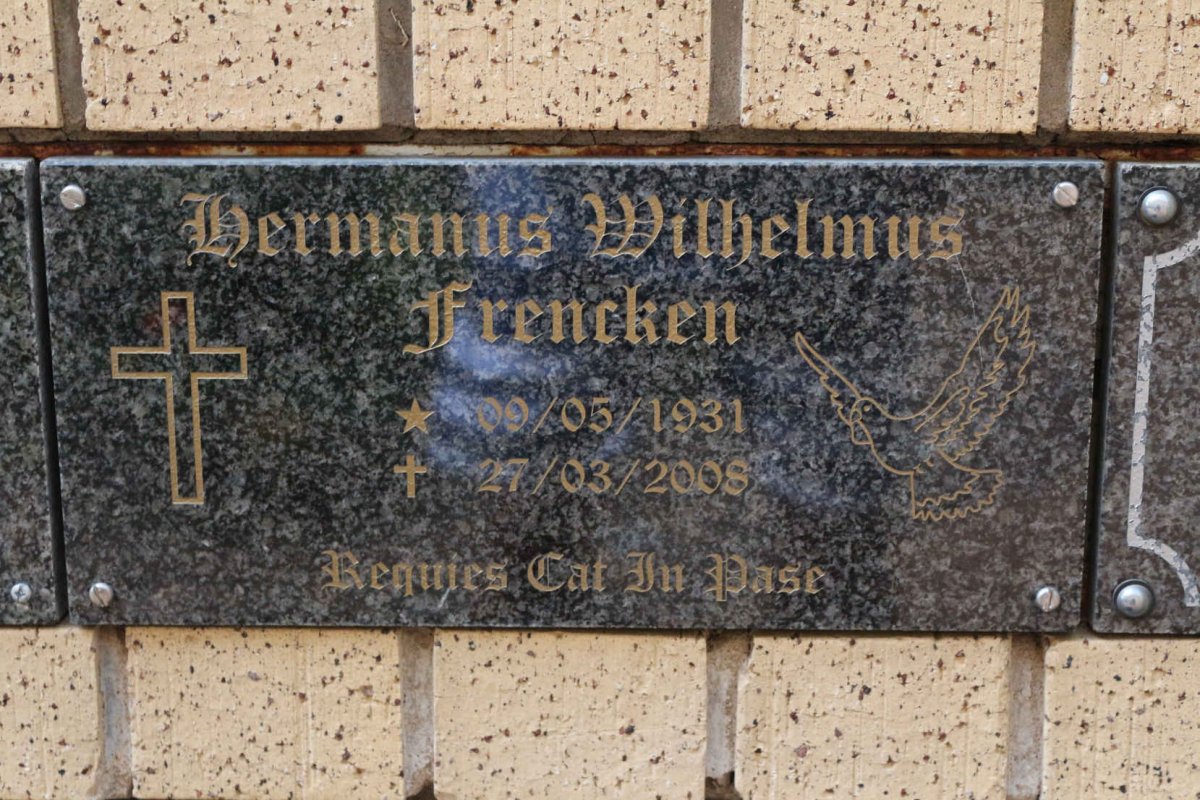 FRENCKEN Hermanus Wilhelmus 1931-2008
