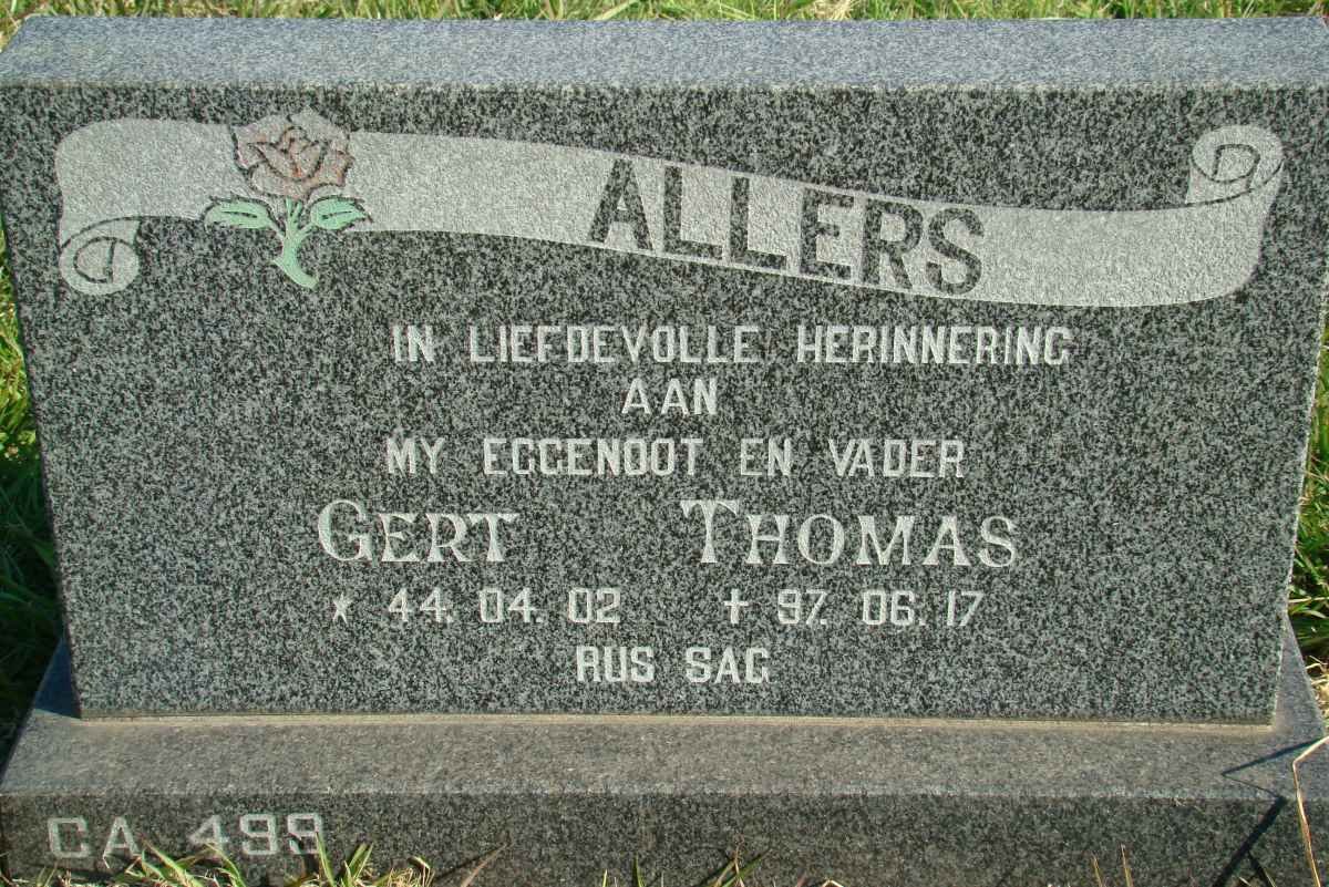 ALLERS Gert Thomas 1944-1997
