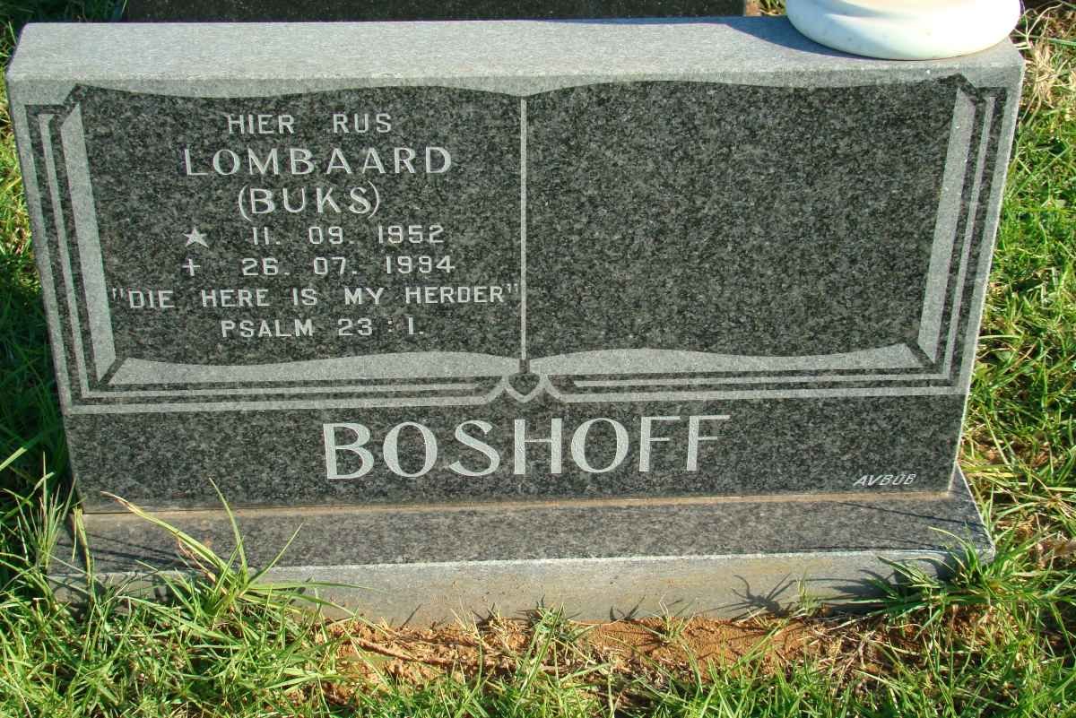 BOSHOFF Lombaard 1952-1994