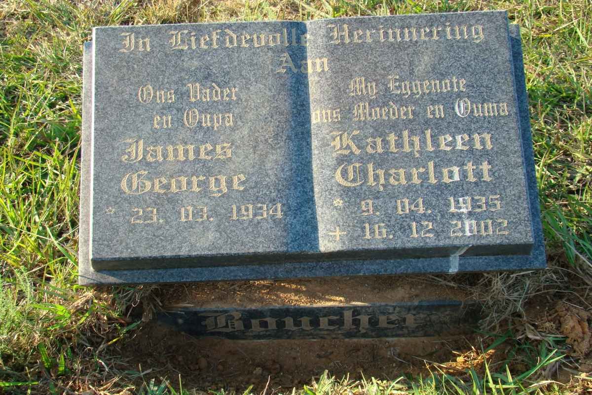 BOUCHER James George 1934- &amp; Kathleen Charlott 1935-2002