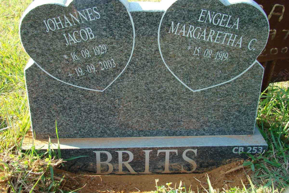 BRITS Johannes Jacob 1929-2003 &amp; Engela Margaretha C. 1919-