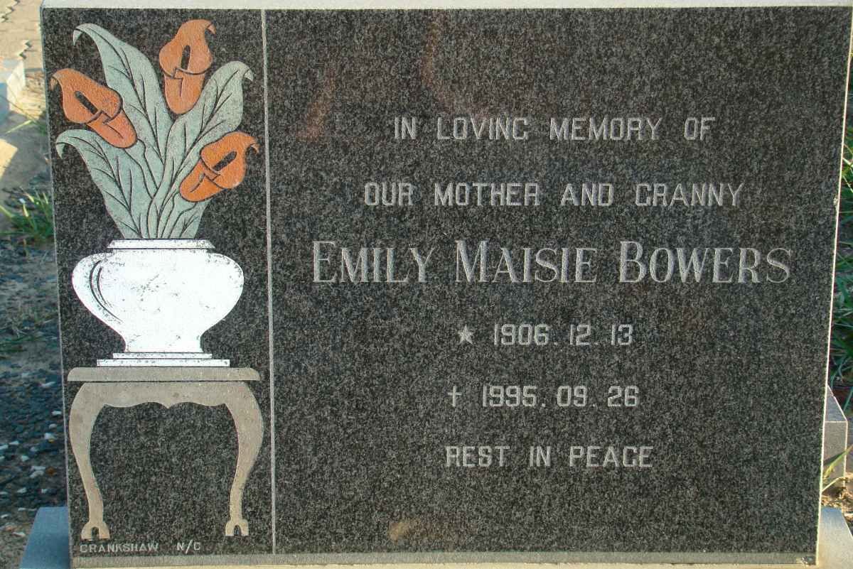 BOWERS Emily Maisie 1906-1995