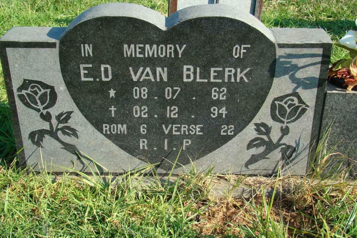BLERK E.D., van 1962-1994