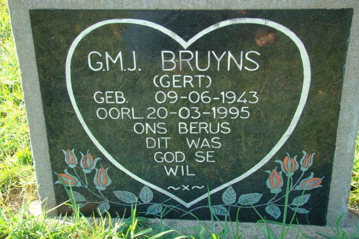 BRUYNS G.M.J. 1943-1995