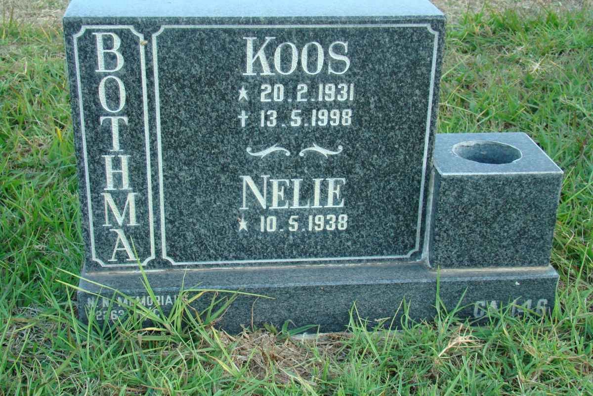 BOTHMA Koos 1931-1998 &amp; Nelie 1938-