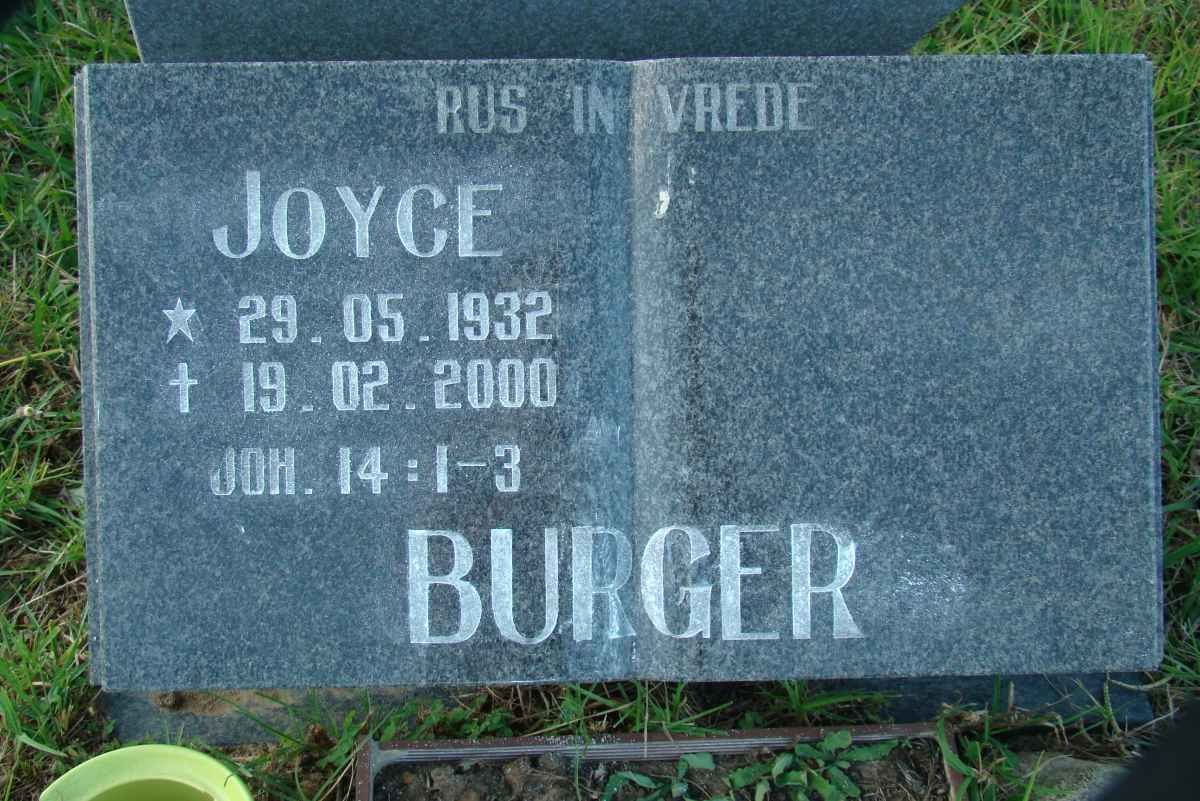 BURGER Joyce 1932-2000