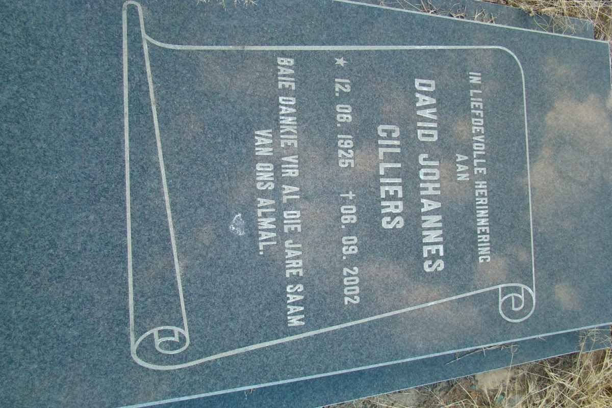 CILLIERS David Johannes 1925-2002