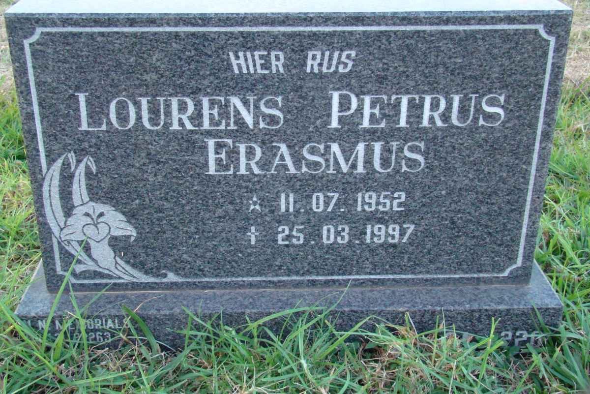 ERASMUS Lourens Petrus 1952-1997