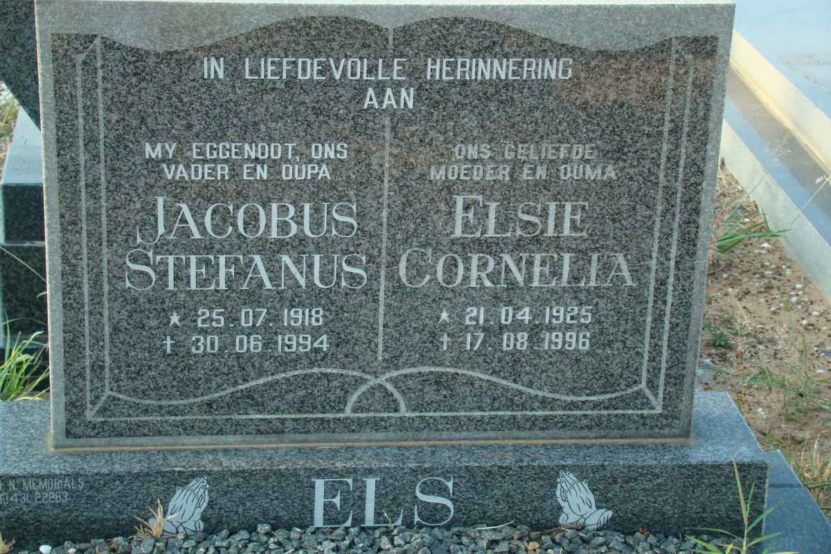 ELS Jacobus Stefanus 1918-1994 &amp; Elsie Cornelia 1925-1996