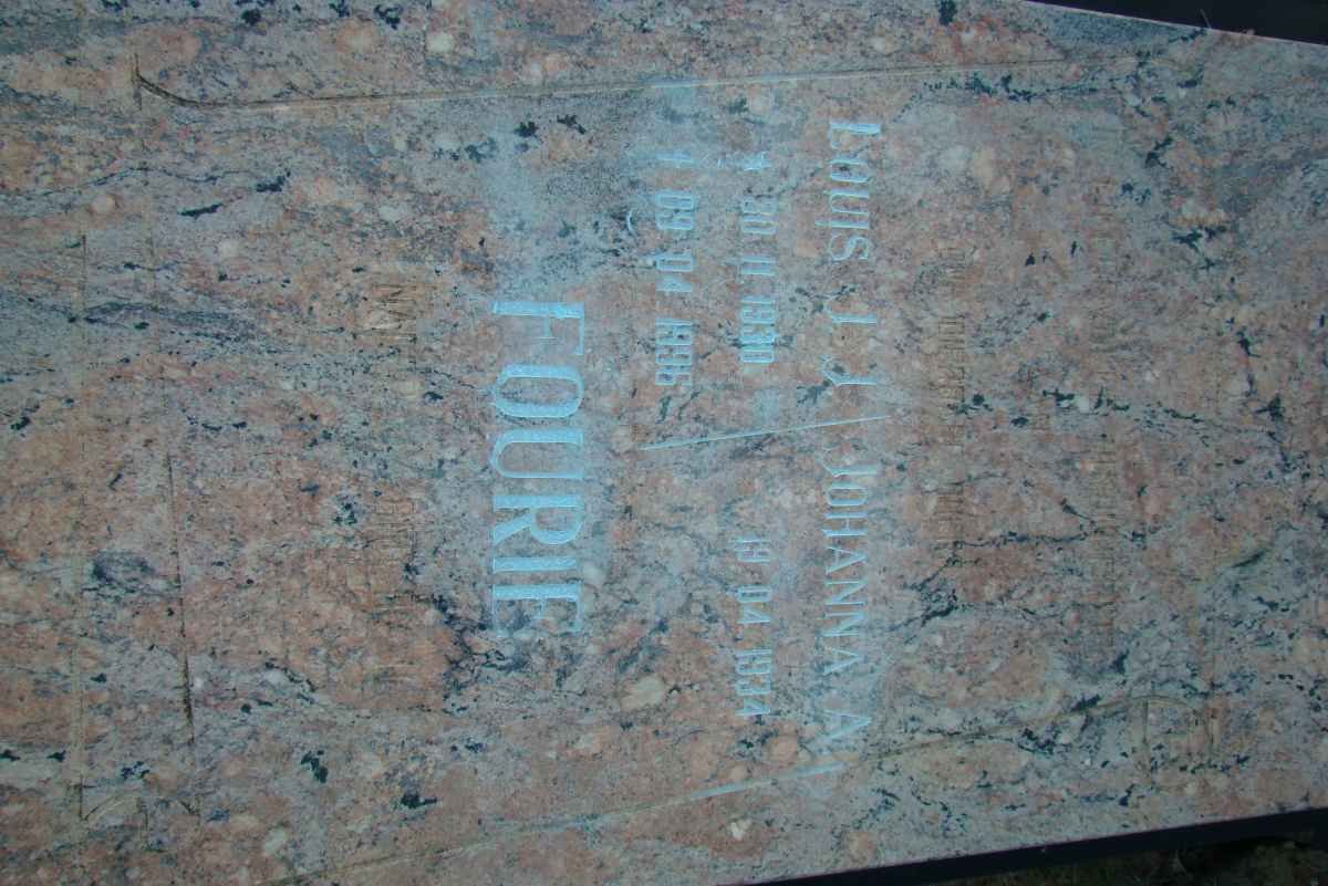 FOURIE Louis J.J. 1930-1996 &amp; Johanna A. 1934-