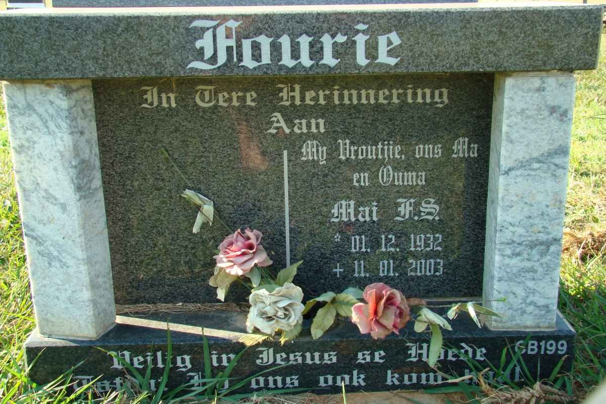 FOURIE Mai F.S. 1932-2003