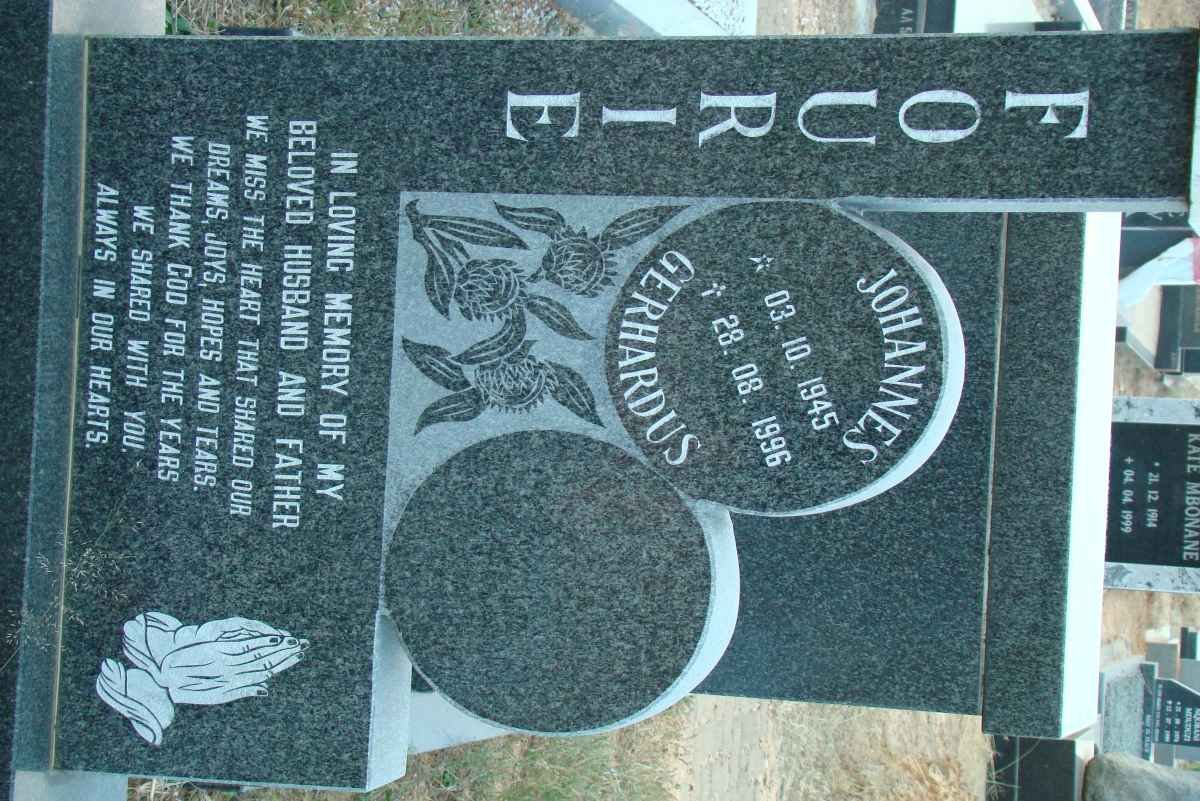 FOURIE Johannes Gerhardus 1945-1996