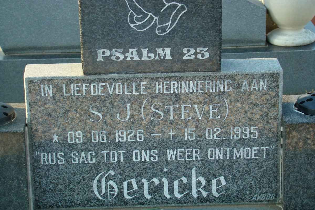 GERICKE S.J. 1926-1995