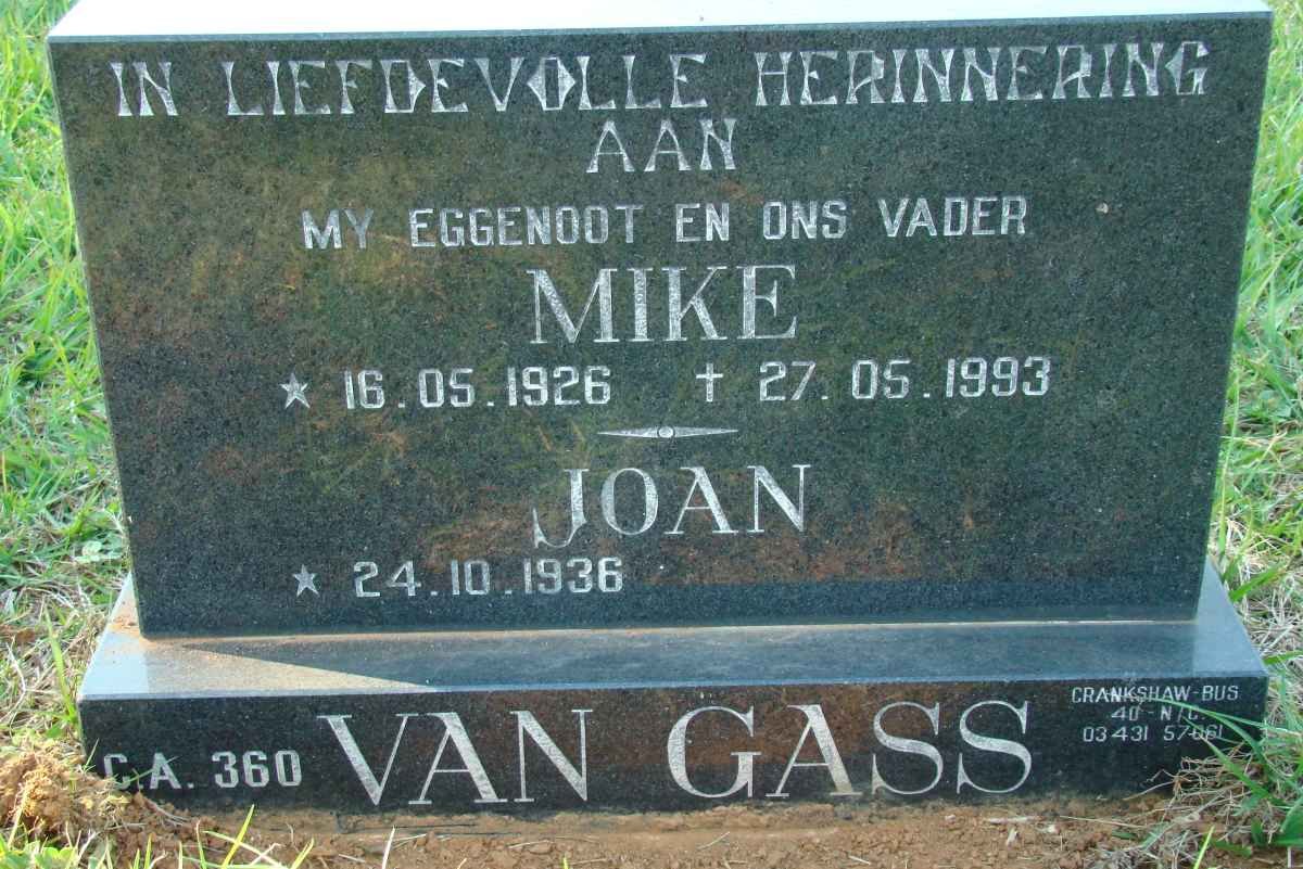 GASS Mike, van 1926-1993 &amp; Joan 1936-