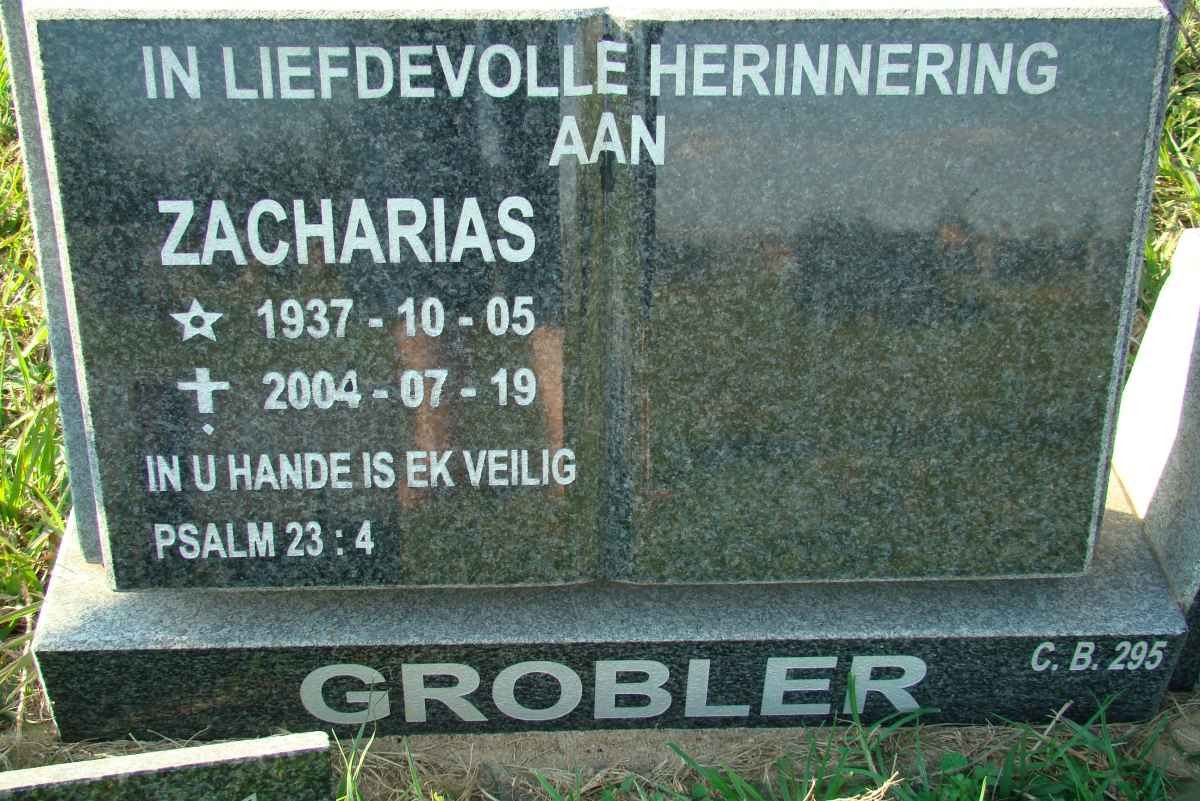 GROBLER Zacharias 1937-2004