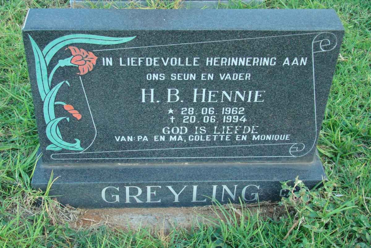 GREYLING H.B. 1962-1994