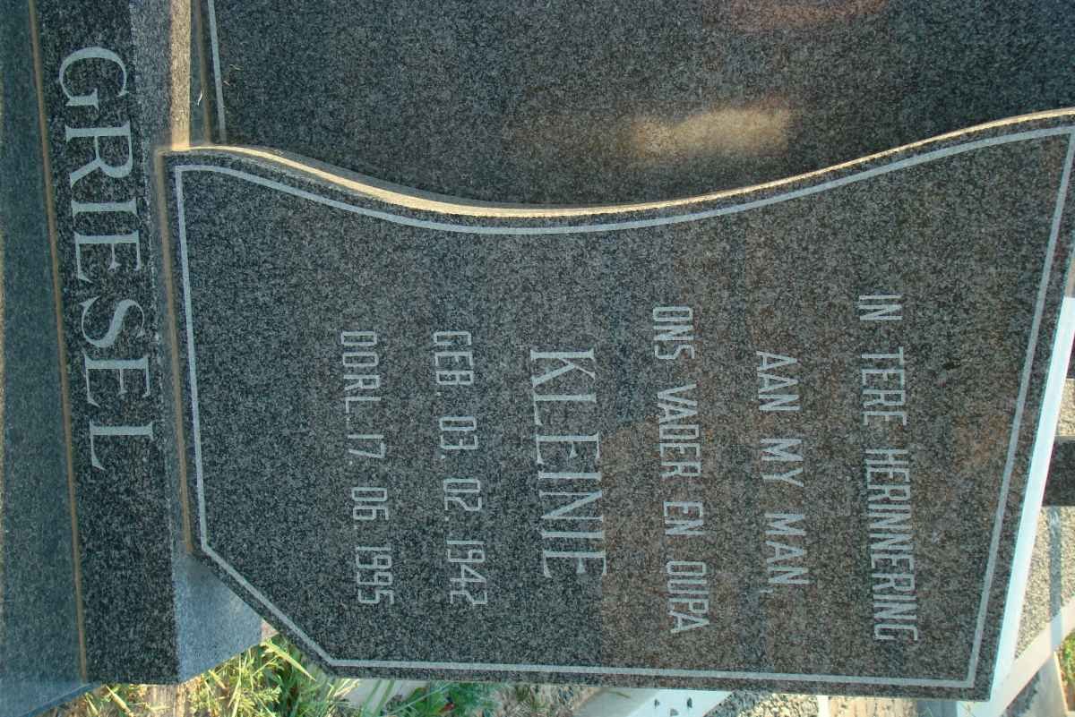 GRIESEL Kleinie 1942-1995