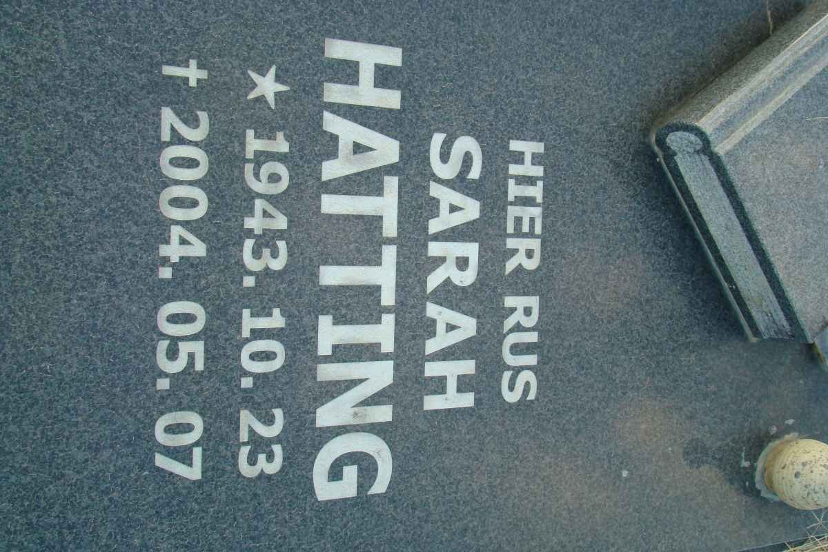 HATTING Sarah 1943-2004