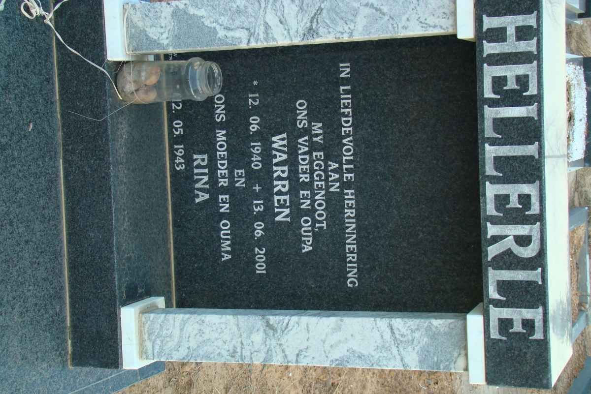 HELLERLE Warren 1940-2001 &amp; Rina 1943-