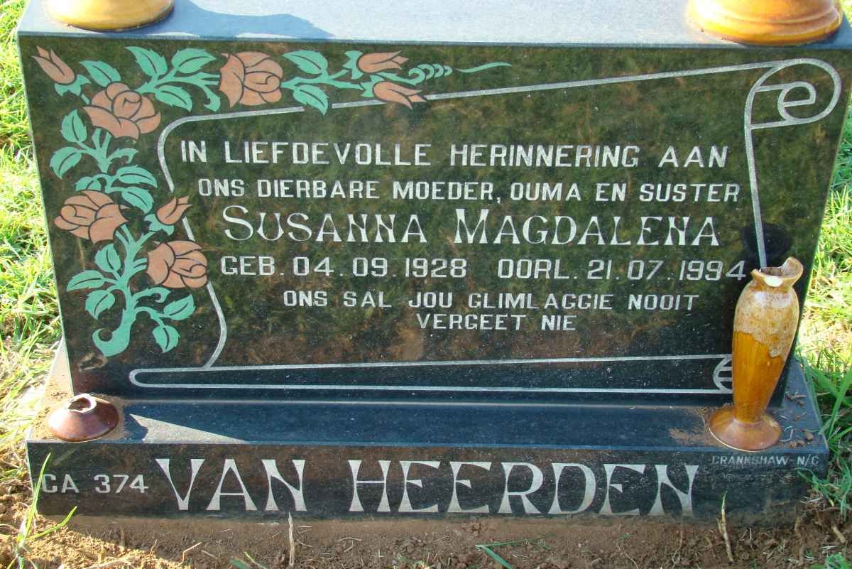 HEERDEN Susanna Magdalena, van 1928-1994