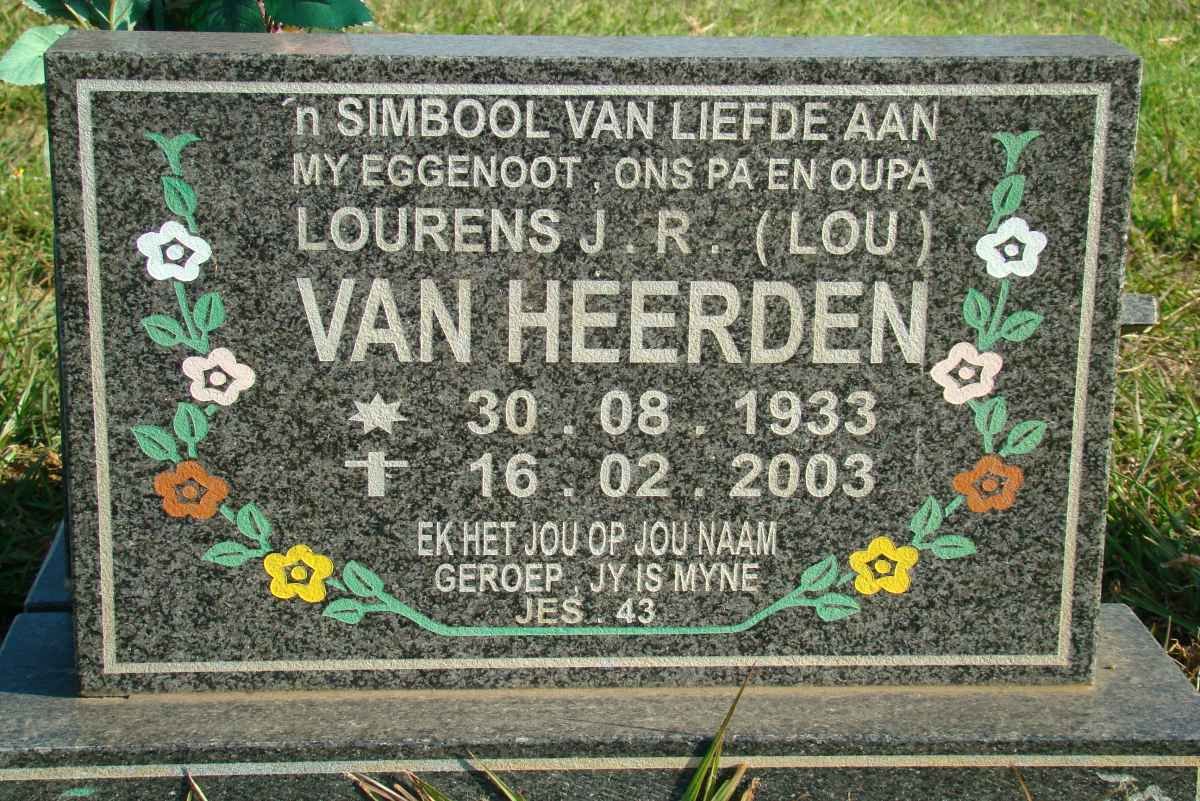 HEERDEN Lourens J.R., van 1933-2003