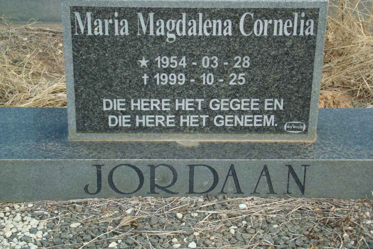 JORDAAN Maria Magdalena Cornelia 1954-1999