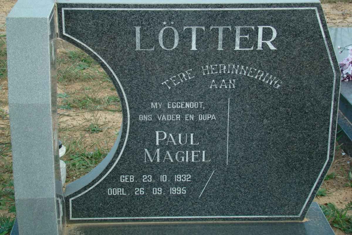 LOTTER Paul Magiel 1932-1995