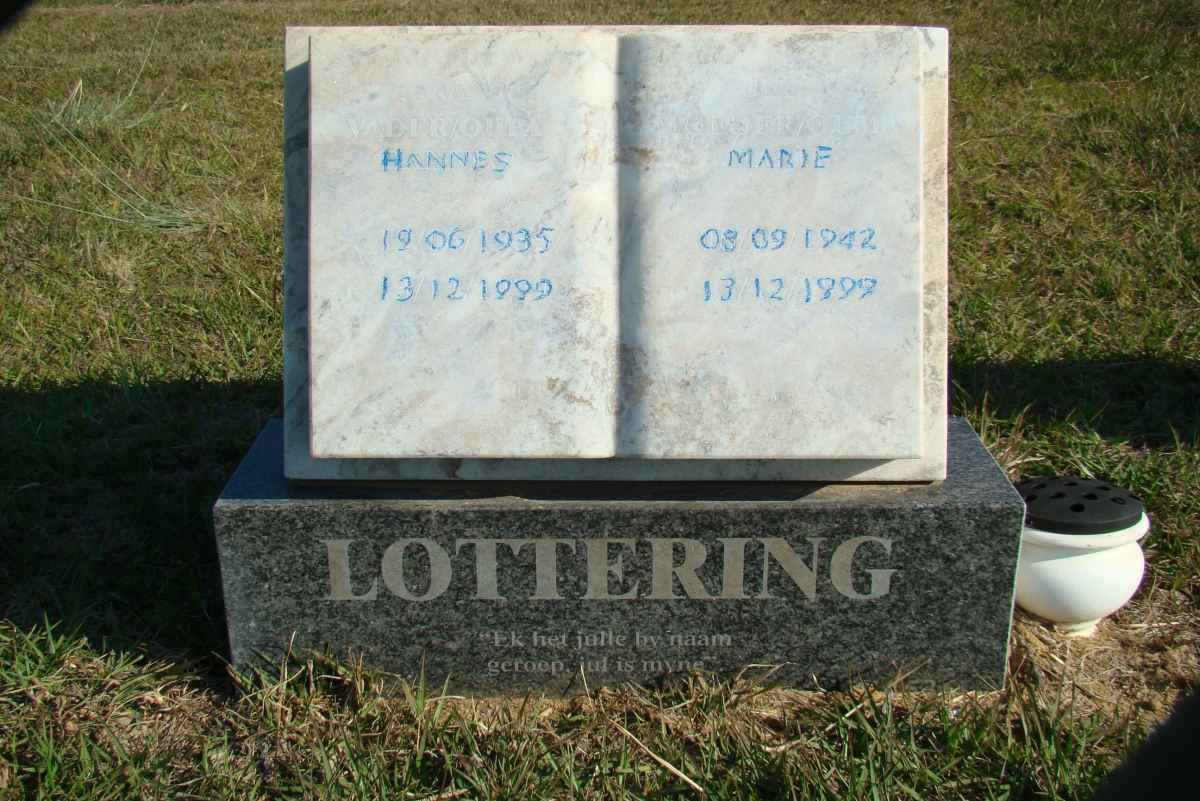 LOTTERING Hannes 1935-1999 &amp; Marie 1942-1999