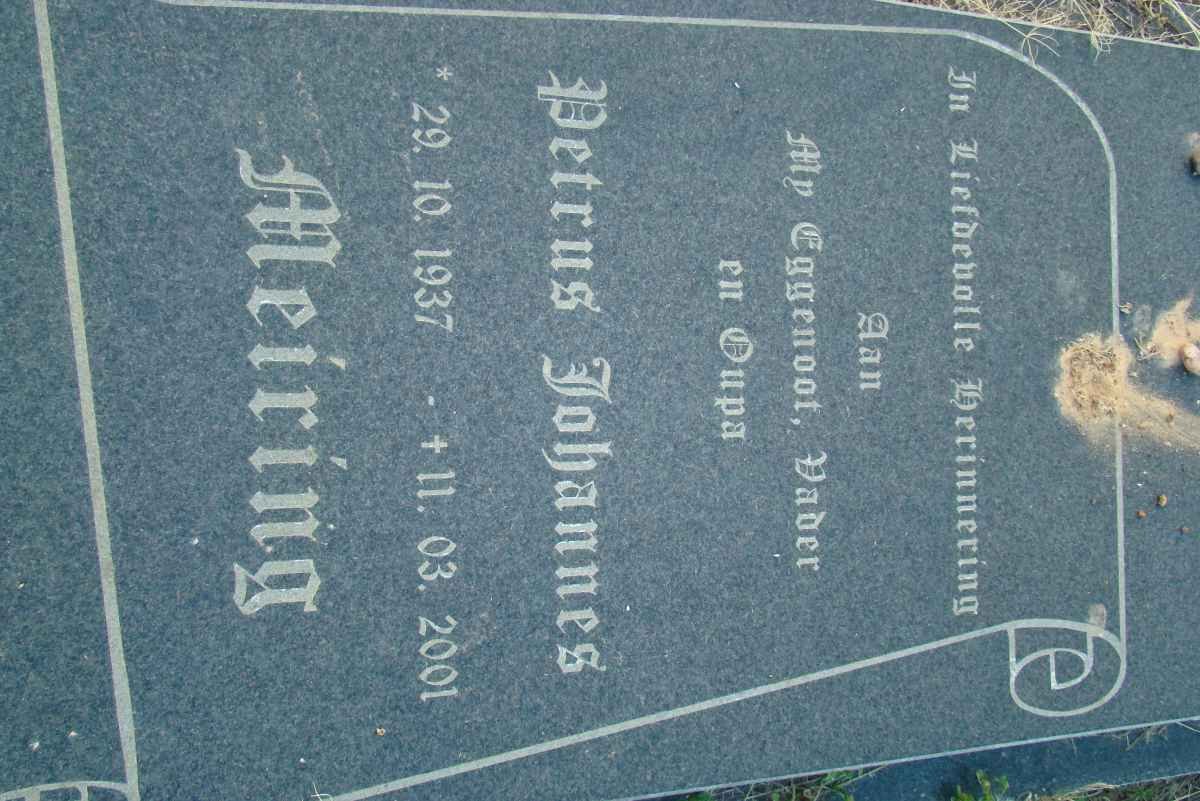 MEIRING Petrus Johannes 1937-2001