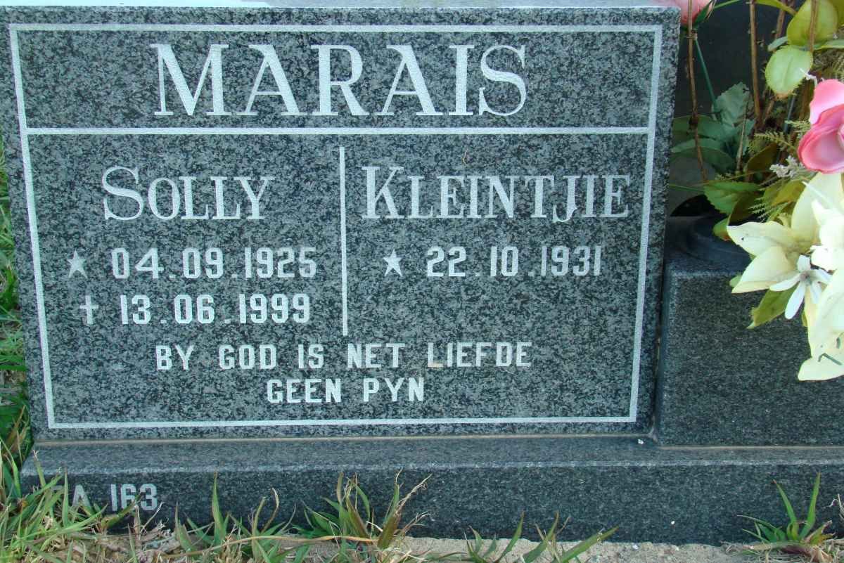 MARAIS Solly 1925-1999 &amp; Kleintjie 1931-