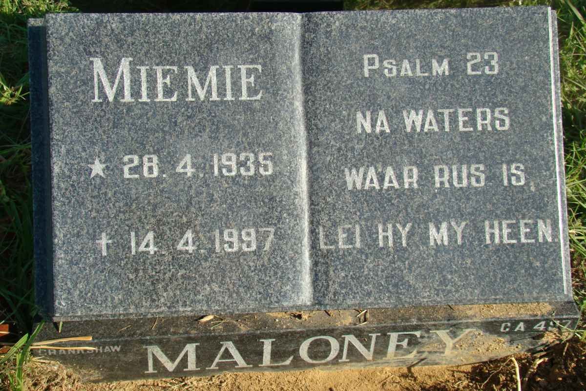 MALONEY Miemie 1935-1997