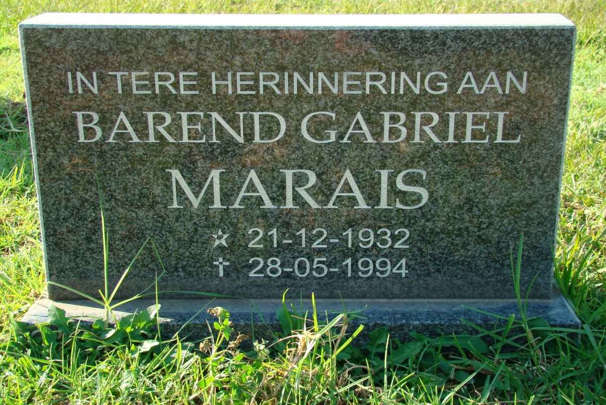 MARAIS Barend Gabriel 1932-1994