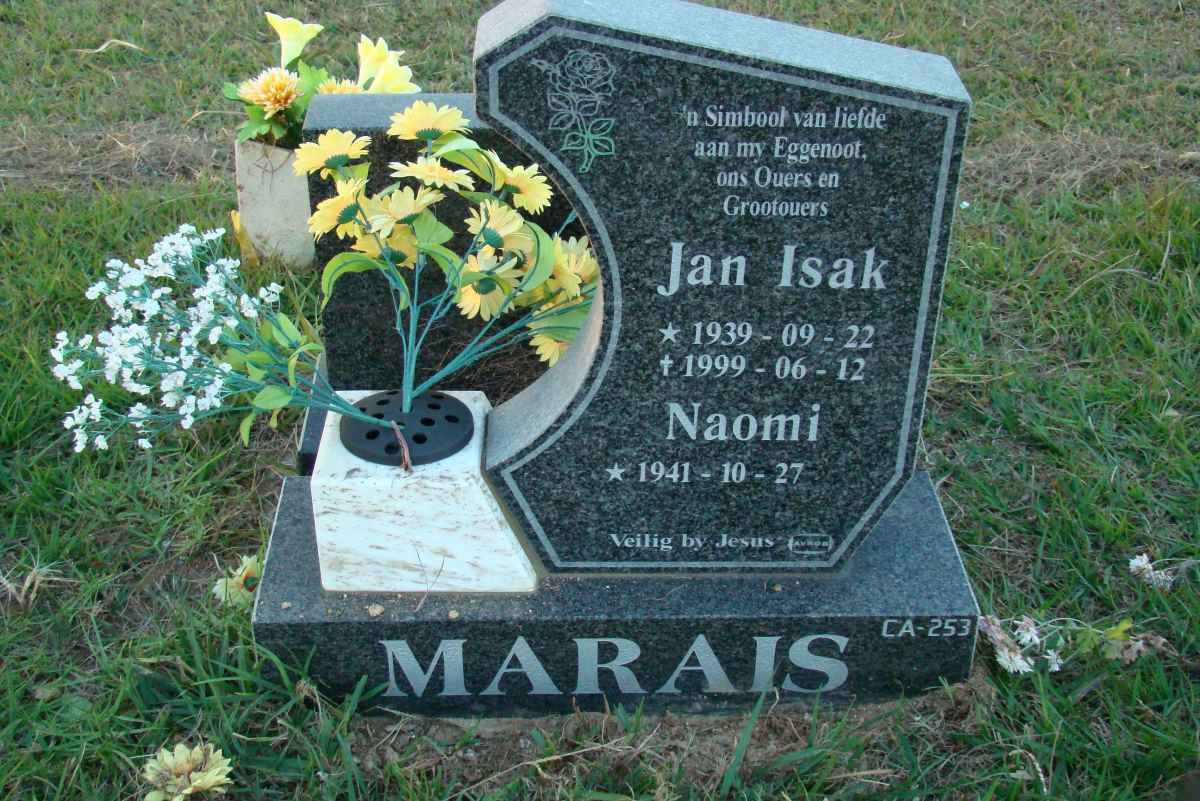 MARAIS Jan Isak 1939-1999 &amp; Naomi 1941-
