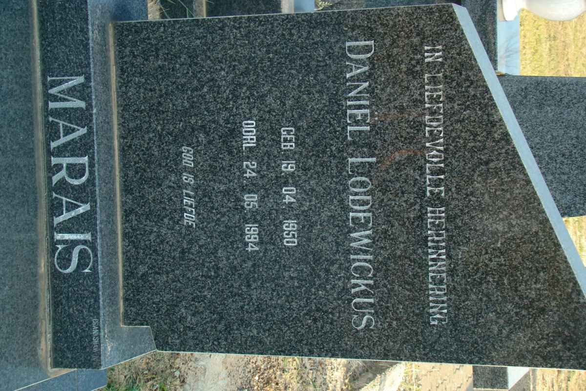 MARAIS Daniel Lodewickus 1950-1994