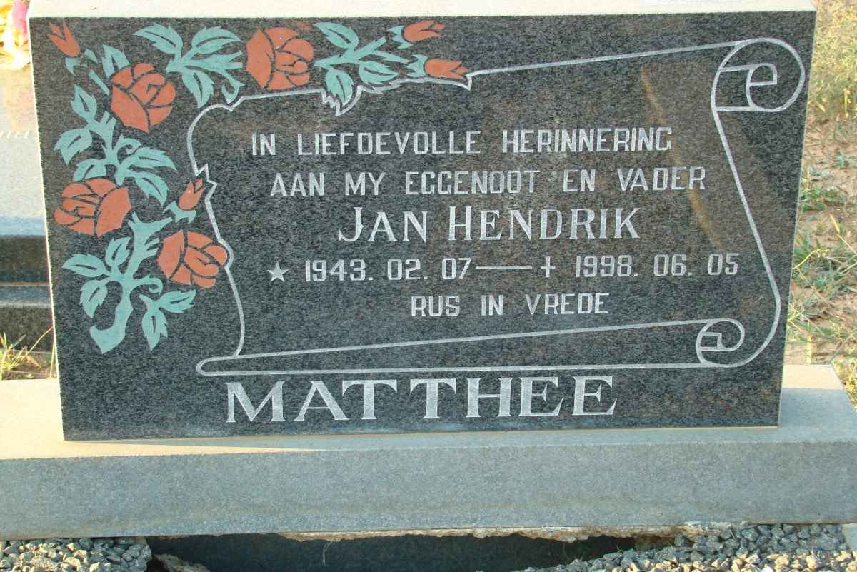 MATTHEE Jan Hendrik 1943-1998