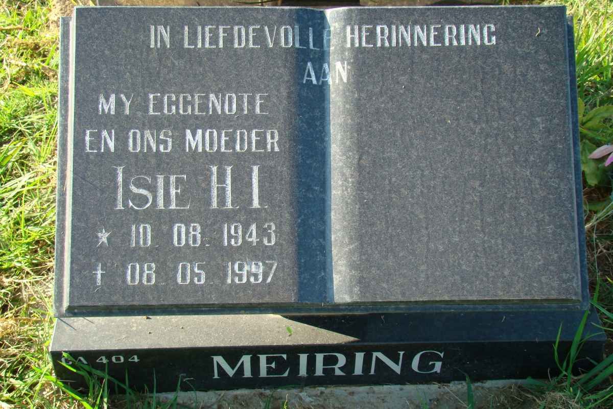 MEIRING Isie H.I. 1943-1997