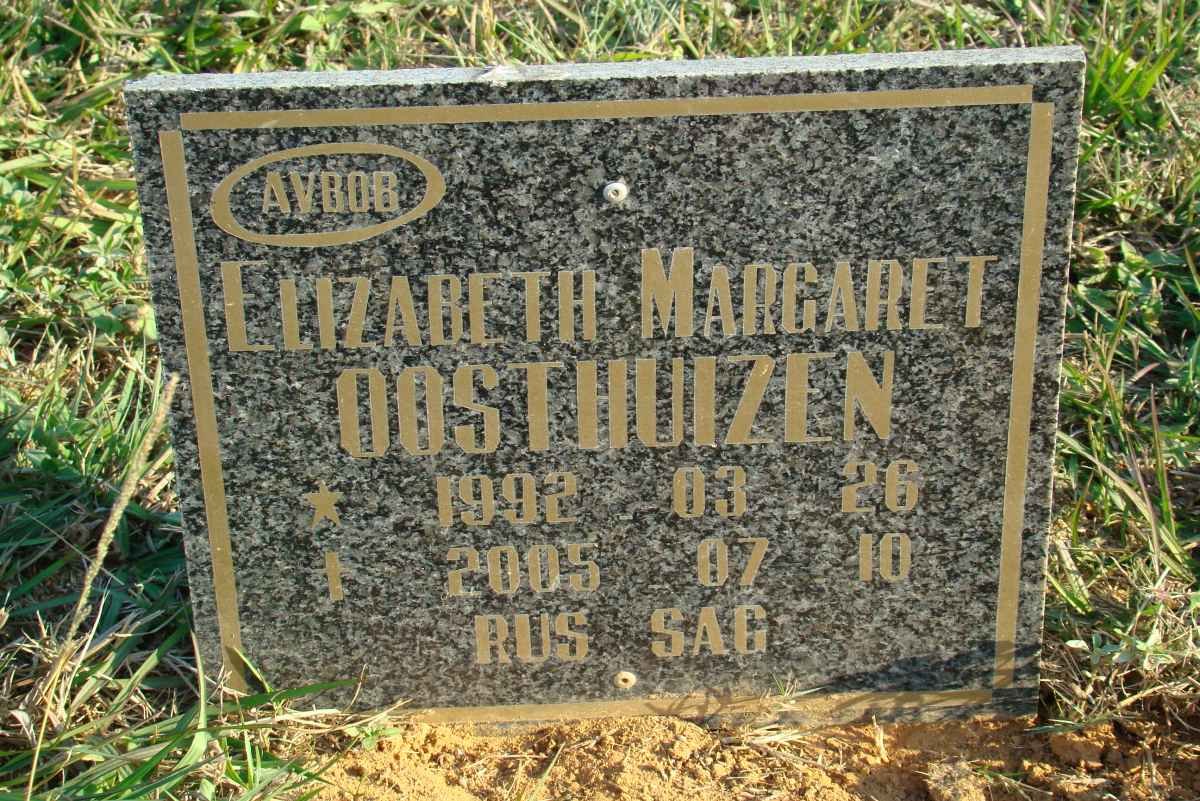 OOSTHUIZEN Elizabeth Margaret 1992-2005