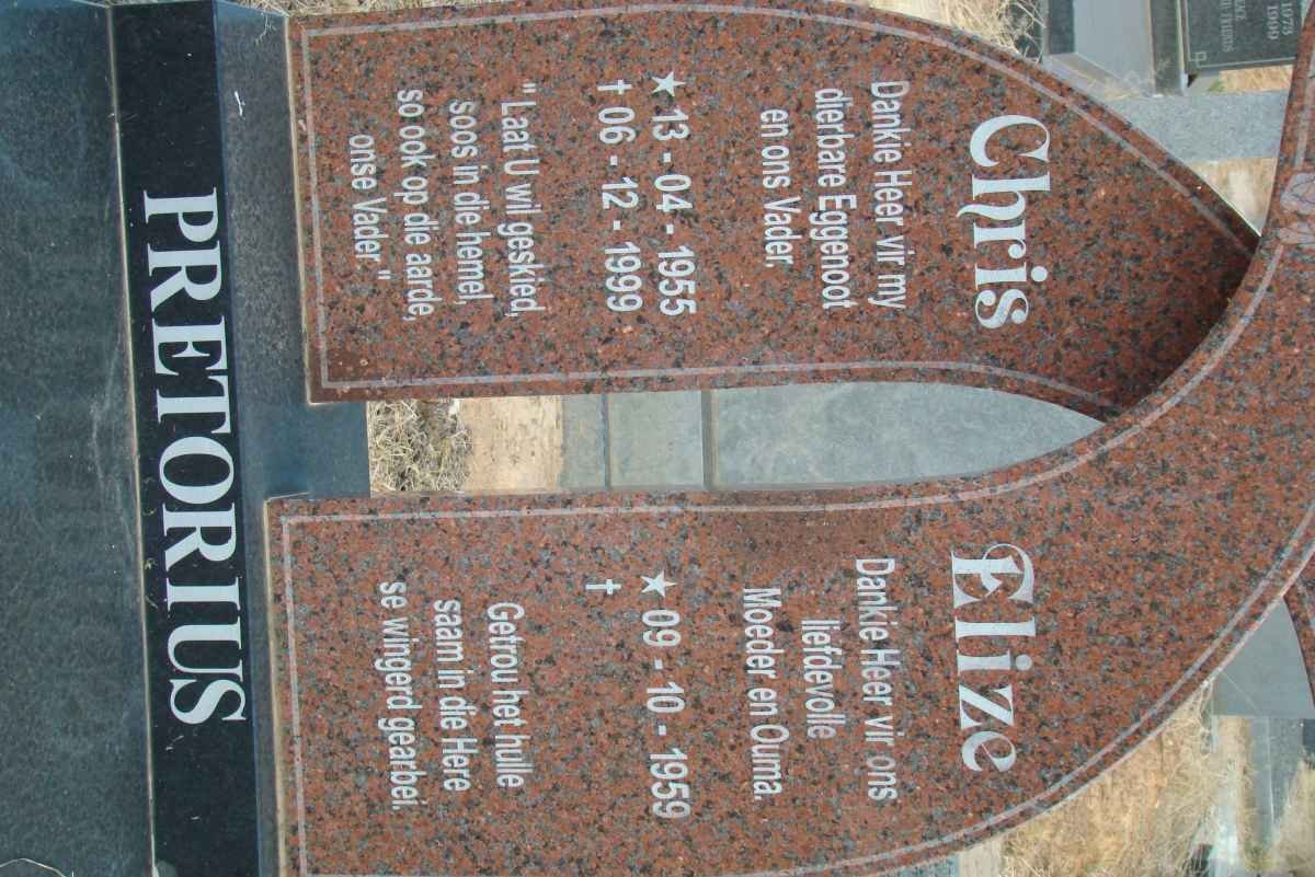 PRETORIUS Chris 1955-1999 &amp; Elize 1959-