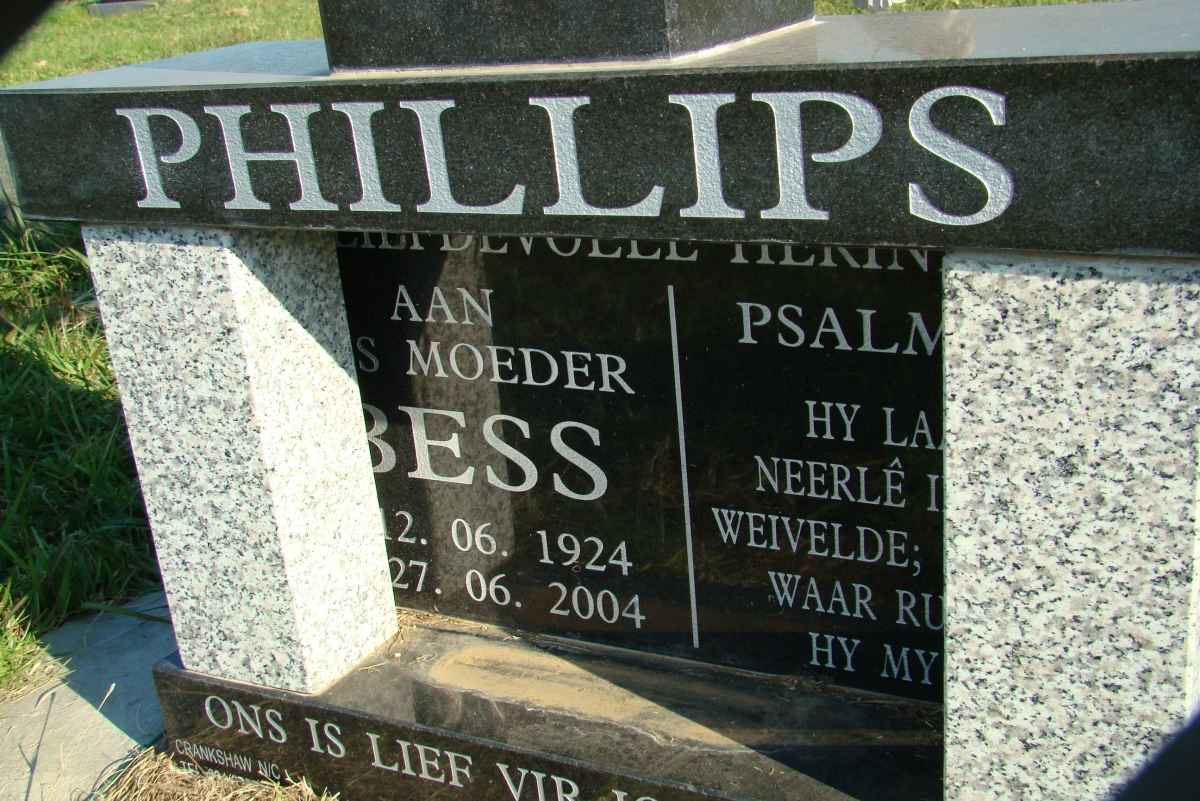 PHILLIPS Bess 1924-2004