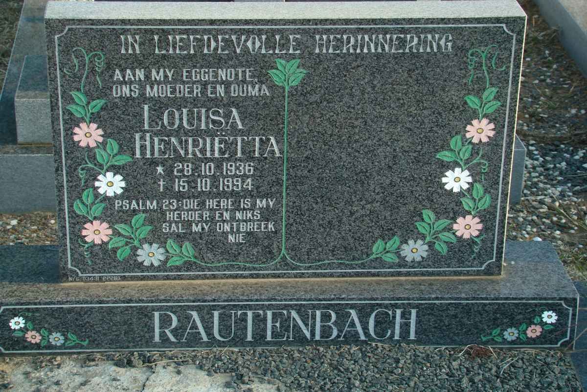 RAUTENBACH Louisa Henrietta 1936-1994