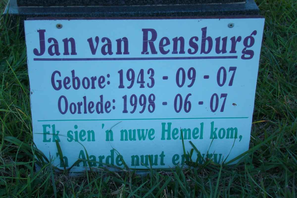 RENSBURG Jan, van 1943-1998